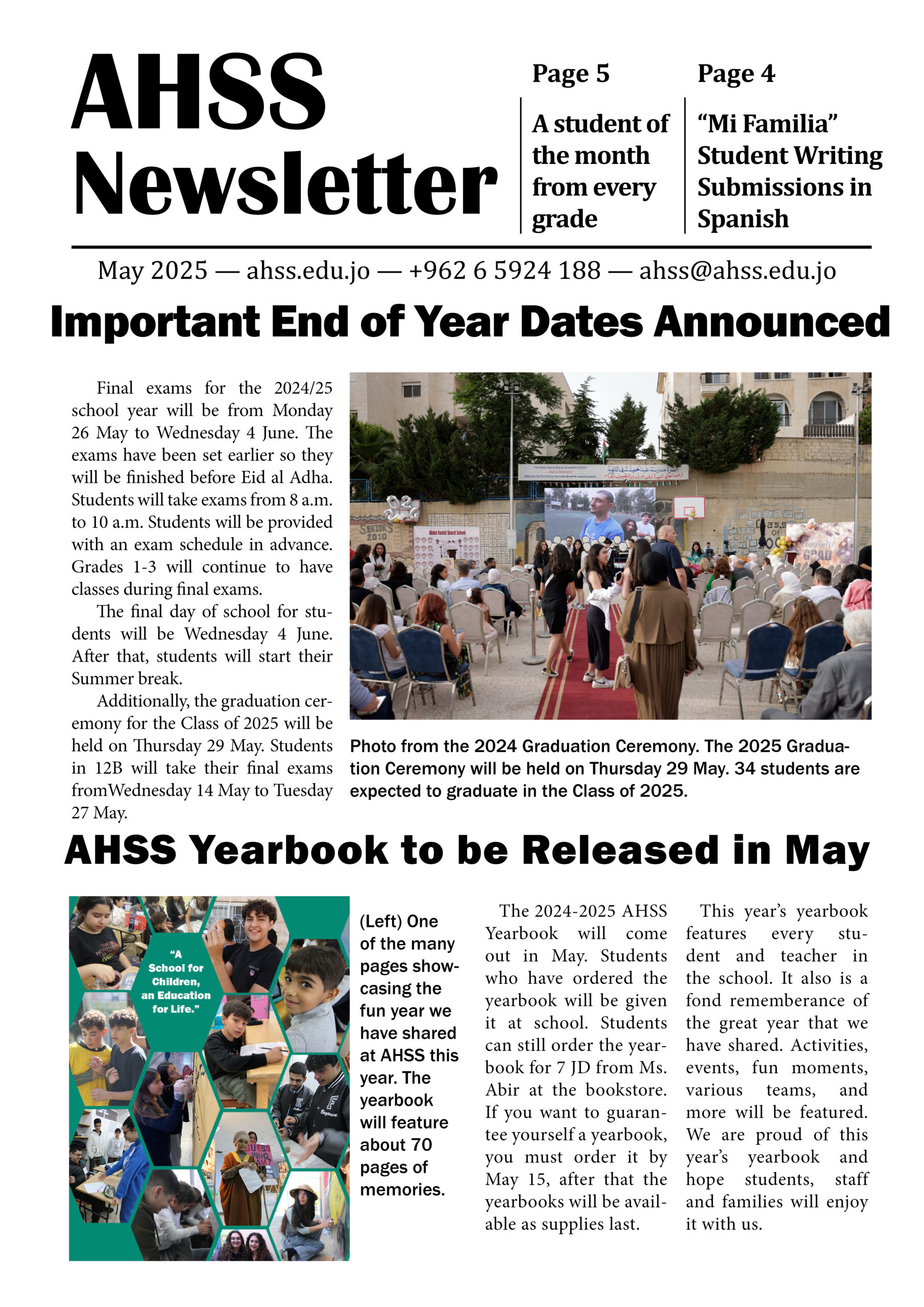 May 2025 Newsletter